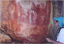 Aboriginal Rock art in the amphiteatre